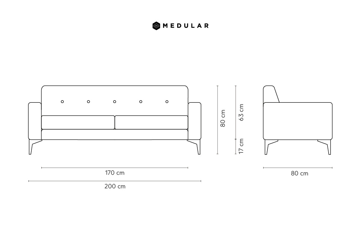 Sofá Luk 3 Cuerpos - Medular Diseño Sofás