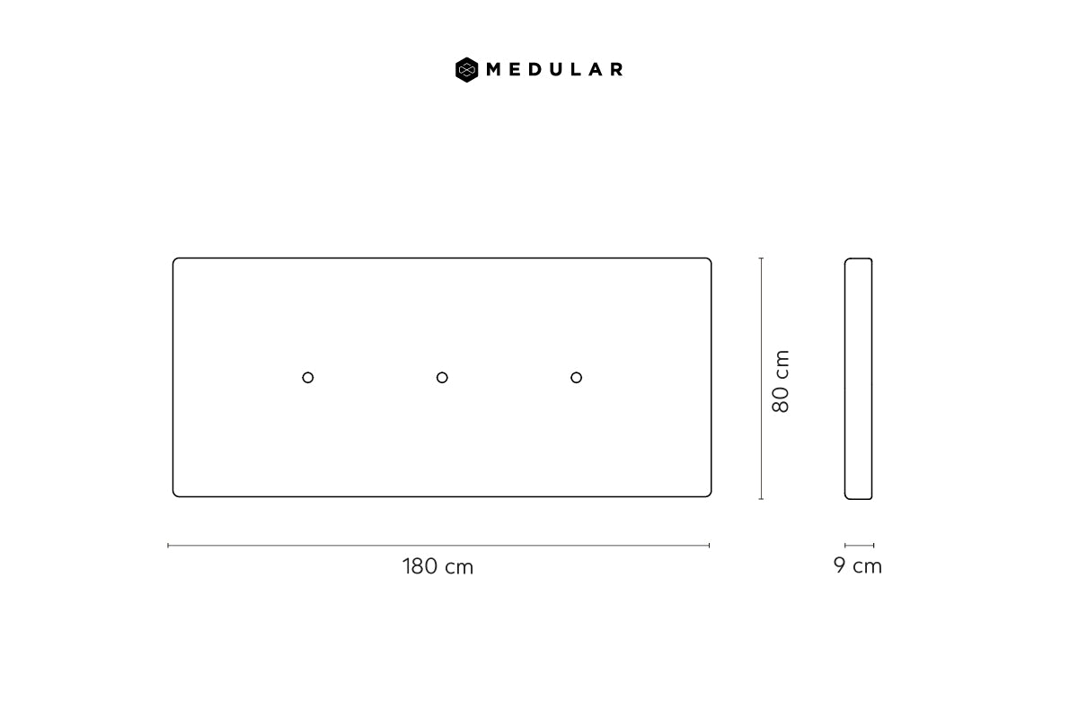 Respaldo Rapel Gris + 2 veladores Atacama Cocoa - Medular Diseño Juegos de Dormitorio