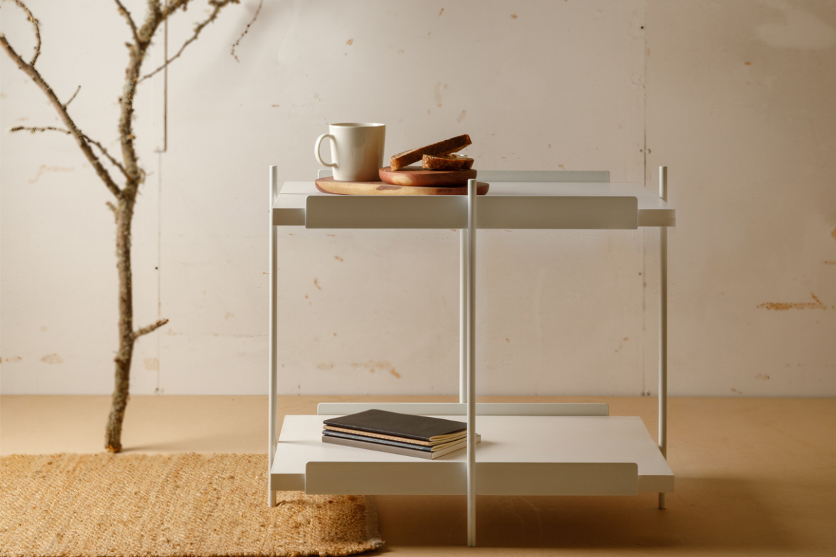 Mesa Trama 2 Blanco - Medular Diseño Mesa lateral