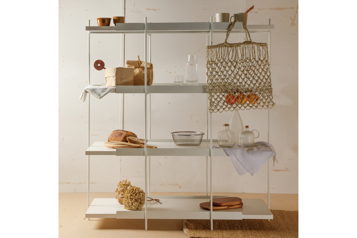 Estantería Trama 4 Blanco - Medular Diseño Libreros