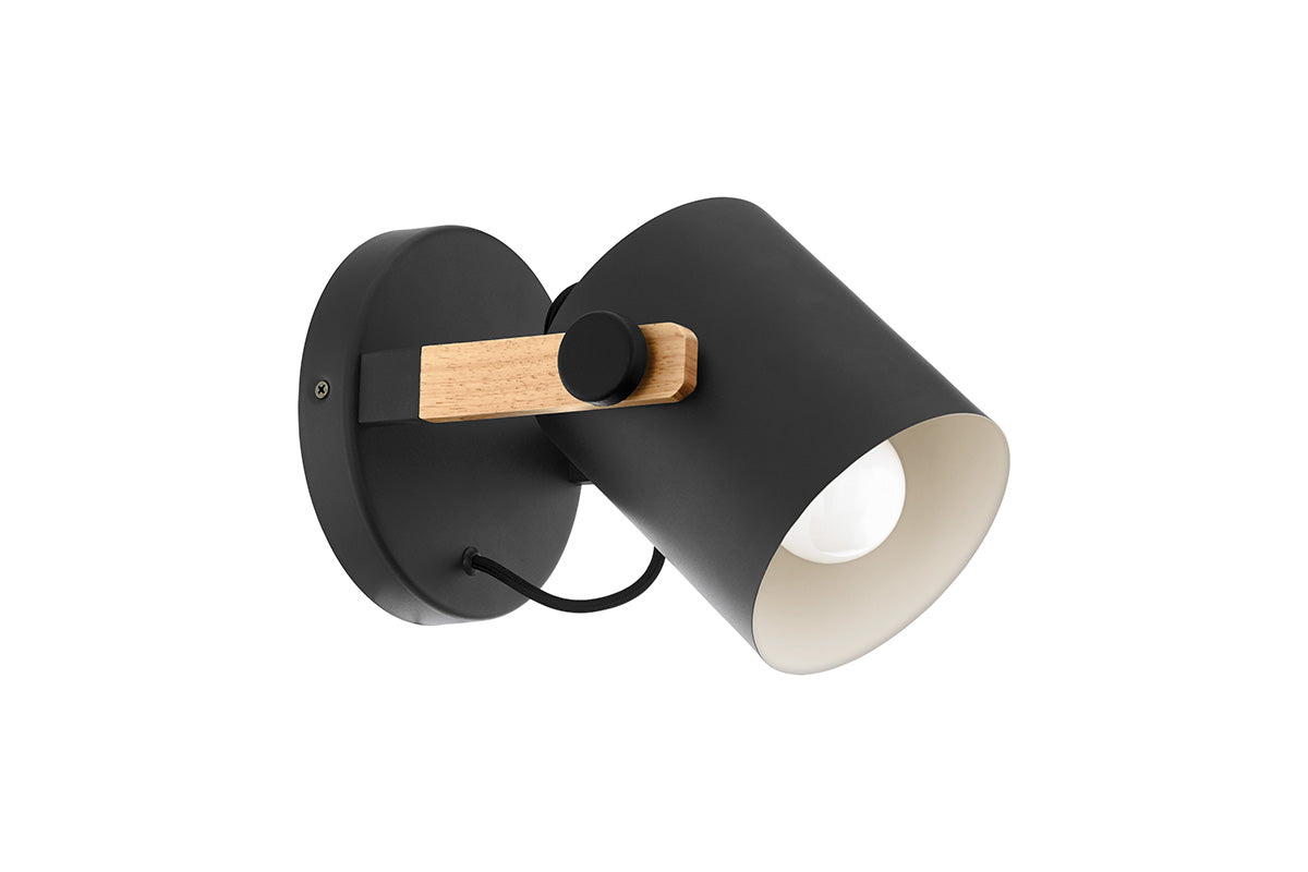 Hornwood Aplique Negro Madera Pino - Medular Diseño Lamparas