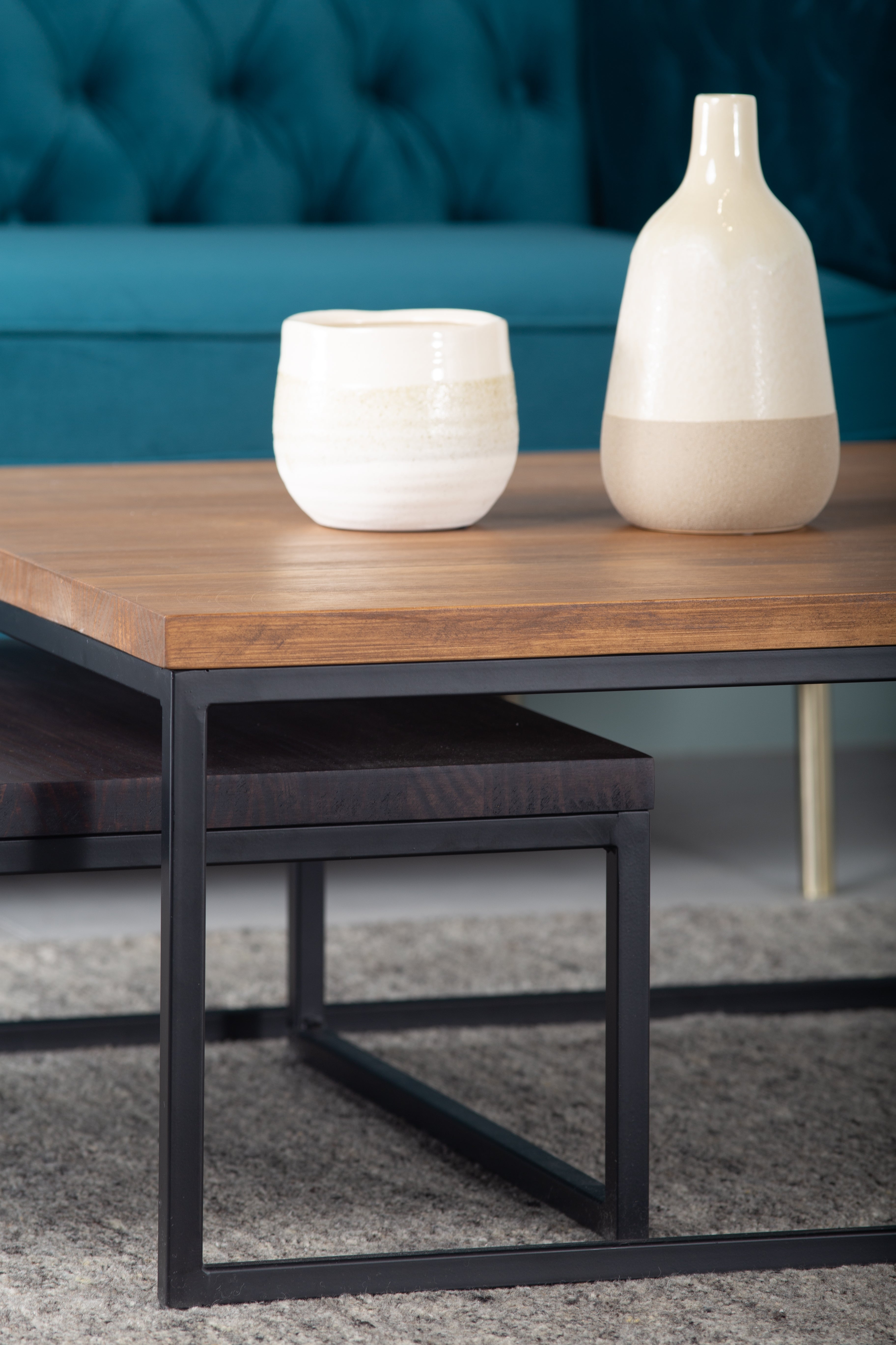 Mesa de Centro Duo Wood Black - Medular Diseño Mesas de Centro