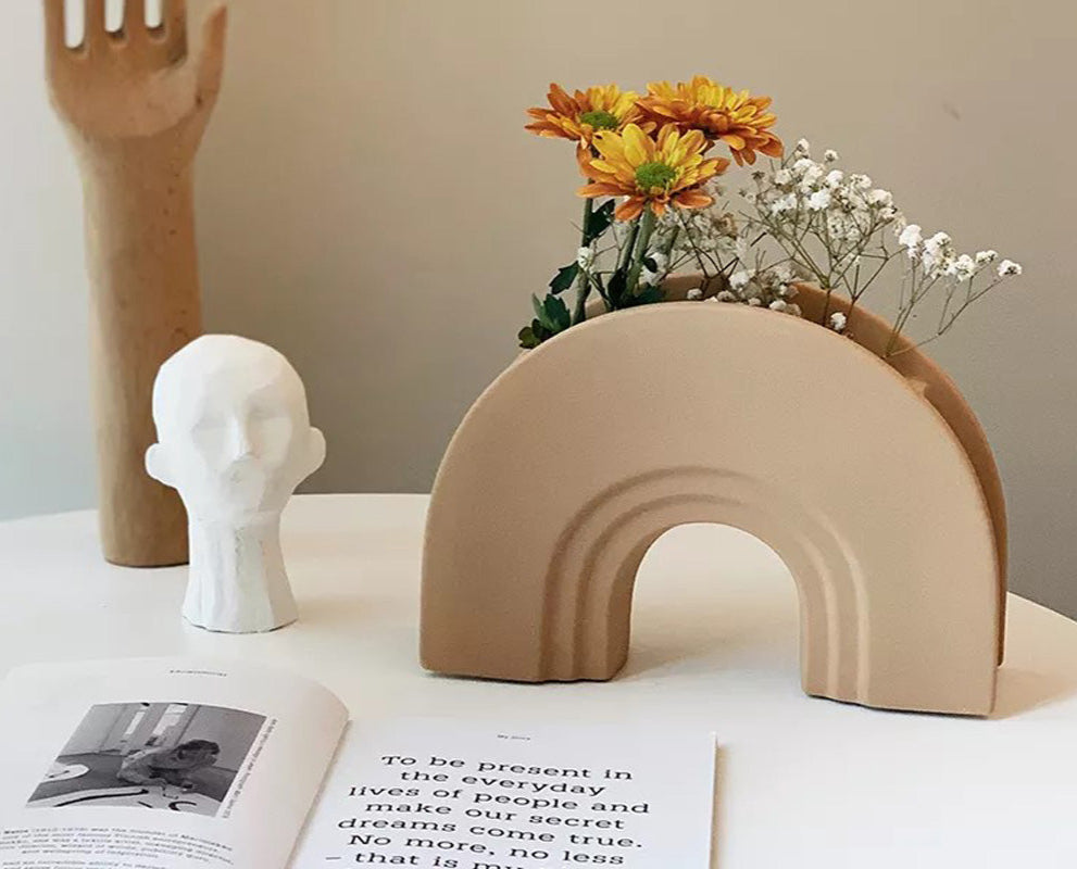 Jarron Arco Beige - Medular Diseño Jarron