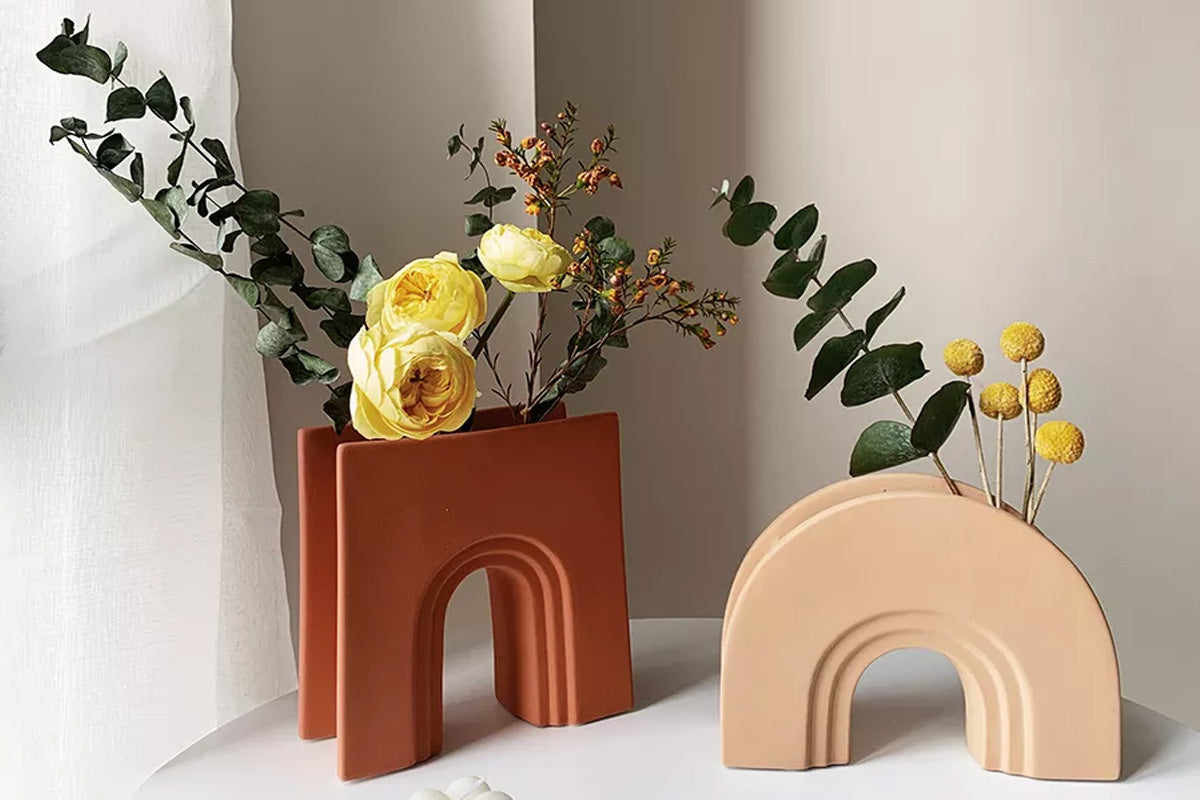 Jarron Arco Beige - Medular Diseño Jarron