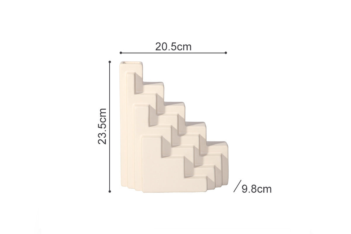 Jarron Escalera Blanco - Medular Diseño Jarron