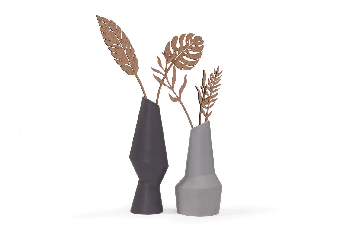 Jarrones Padre e Hijo Gris - Medular Diseño jarron