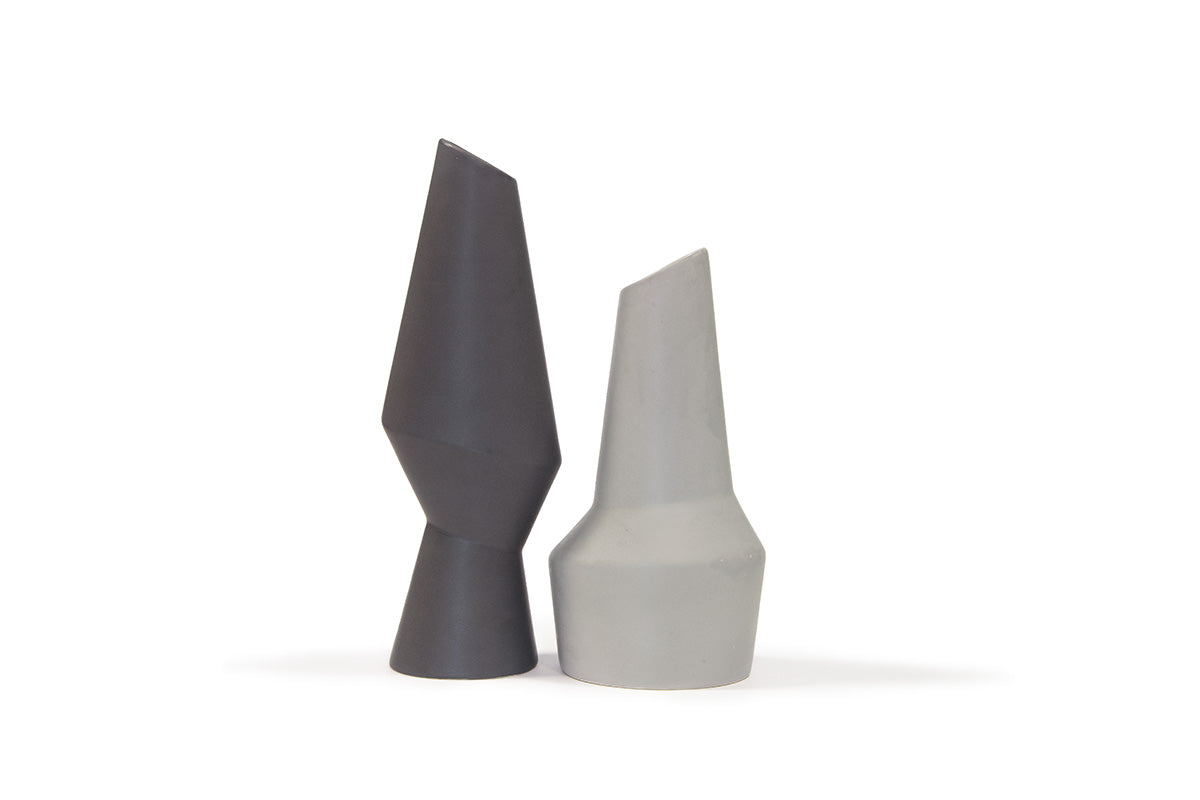 Jarrones Padre e Hijo Gris - Medular Diseño jarron