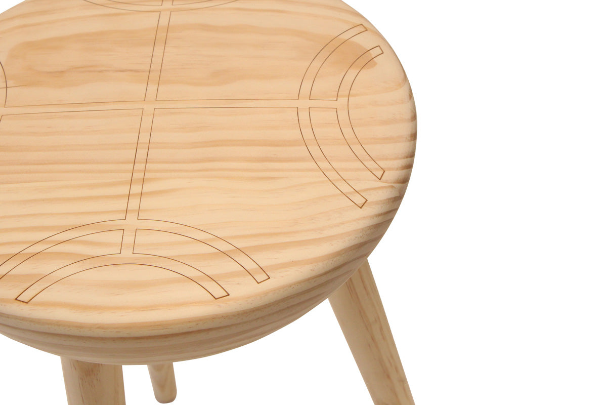 Piso Kultrún Alto - Medular Diseño Taburetes