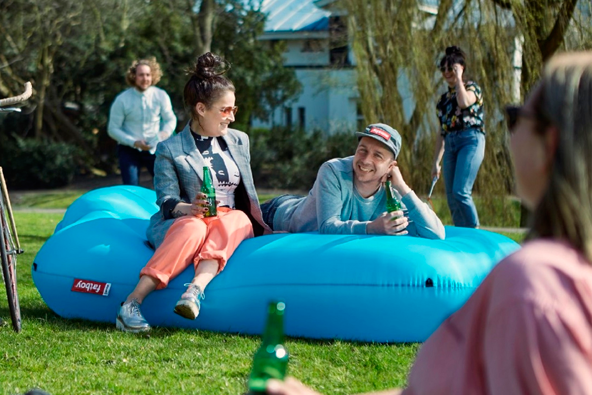 Pouf Inflable Fatboy Lamzac Petrol L
