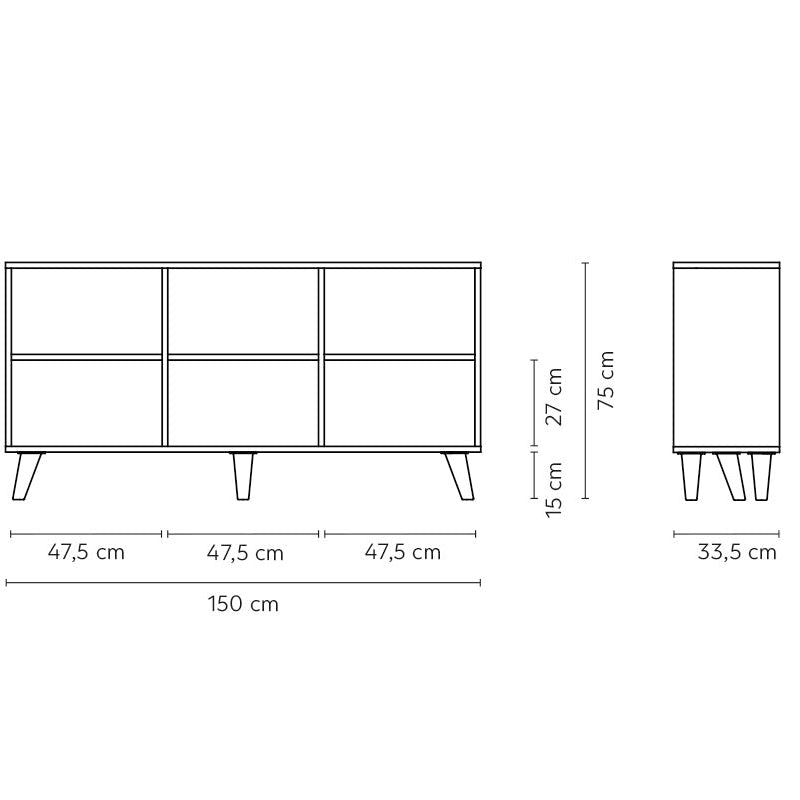 Librero Medio Blanco - Medular Diseño Libreros