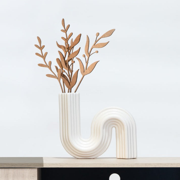 Jarron Lamda Blanco - Medular Diseño Jarron