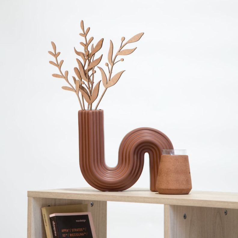 Jarron Lamda Terracota - Medular Diseño Jarron