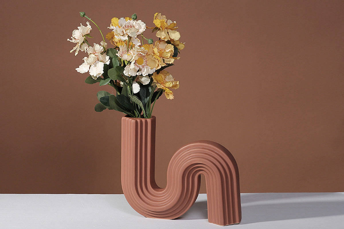 Jarron Lamda Terracota - Medular Diseño Jarron