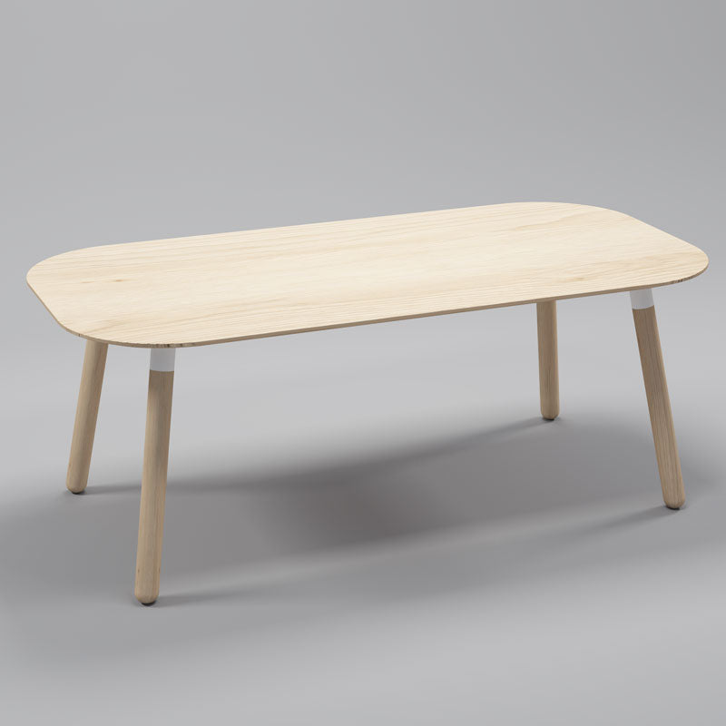 Juego Mesa Canelo Ovalada + 8 Sillas DSW Blancas - Medular Diseño