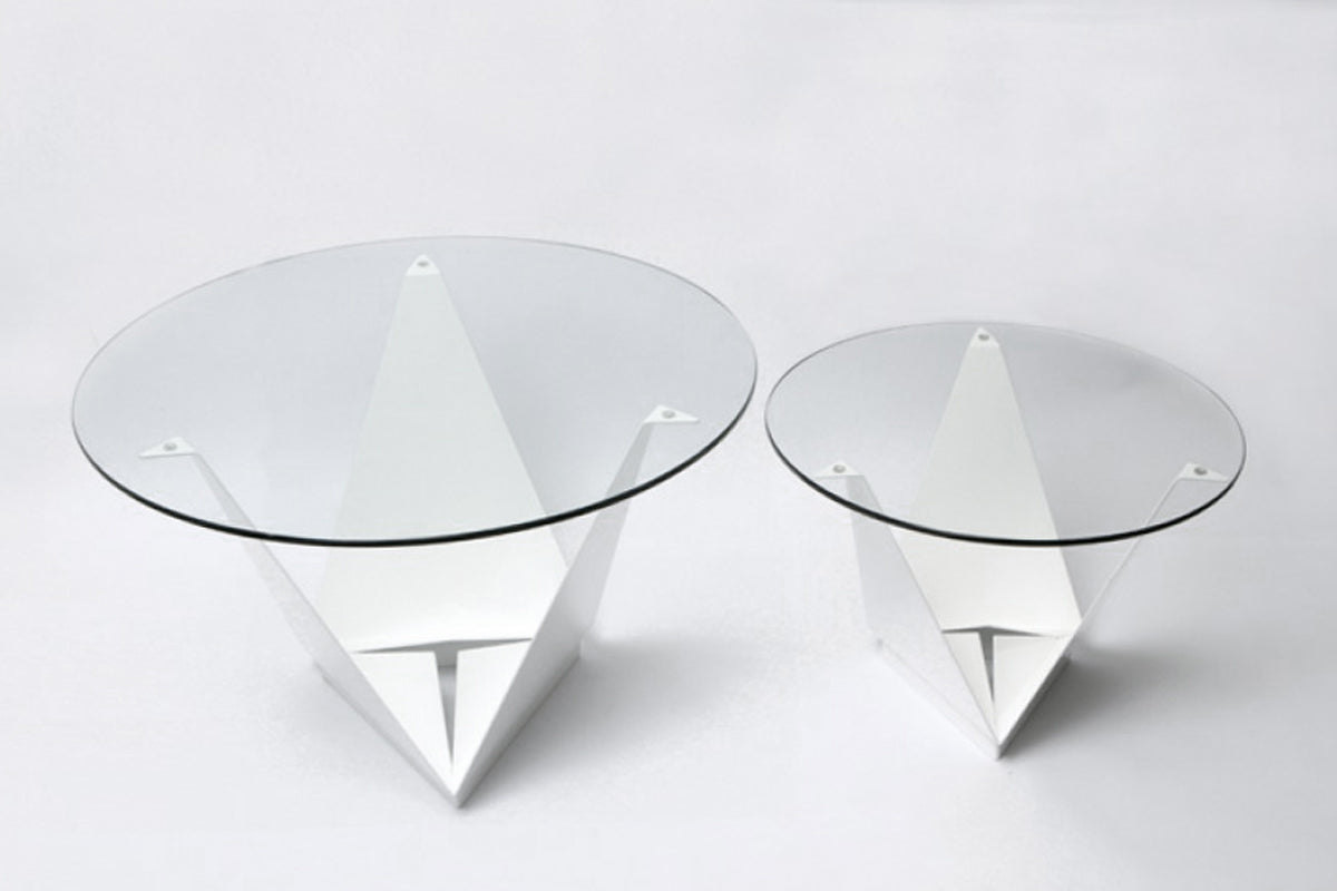 Mesa Tuca Circular Pequeña Blanca