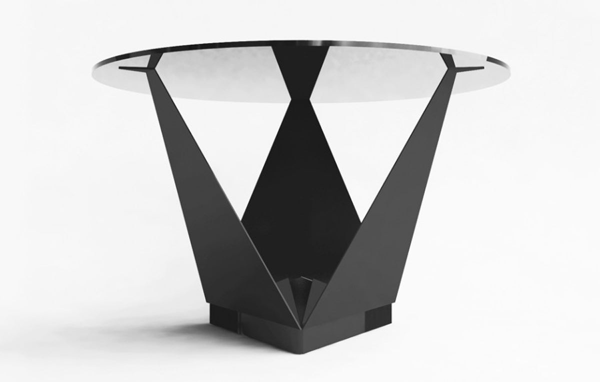 Mesa Tuca Circular Grande Grafito - Medular Diseño Mesas de Centro