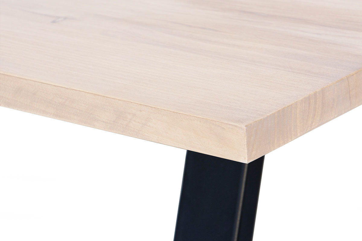 Mesa de Comedor Pablo Natural 8P Base Negra - Medular Diseño Mesas de Comedor