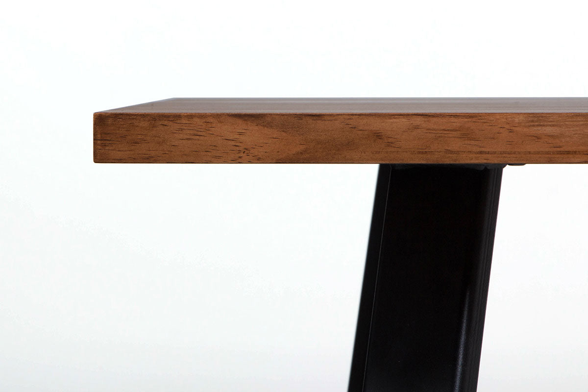 Juego de Comedor Paladio Nogal 6P + 6 Sillas DSW Negra
