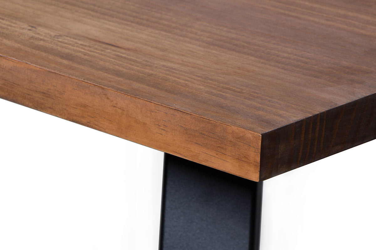Juego de Comedor Paladio Nogal 6P + 6 Sillas DSW Negra