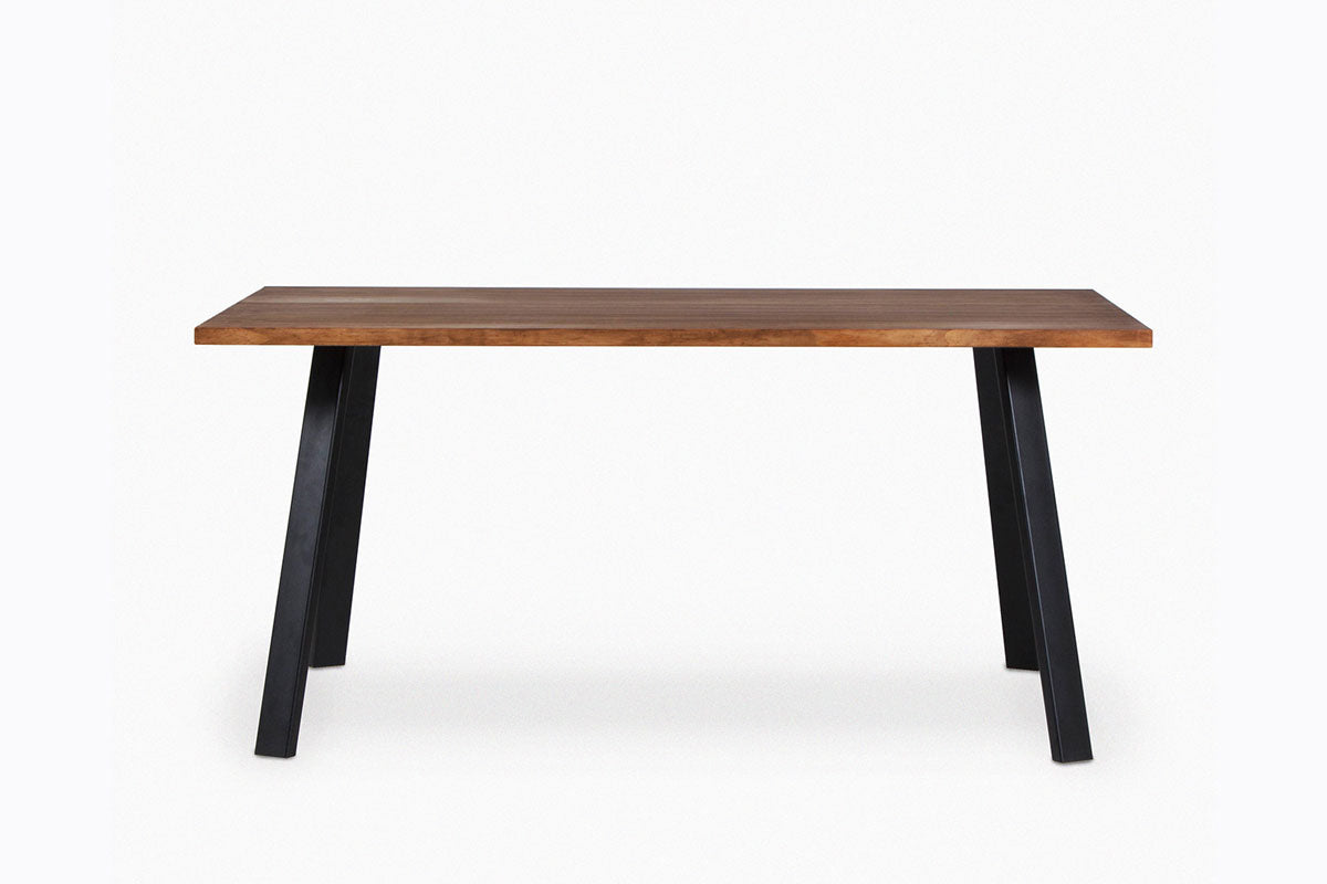 Juego de Comedor Paladio Nogal 6P + 6 Sillas DSW Negra - Medular Diseño Juego de Comedor