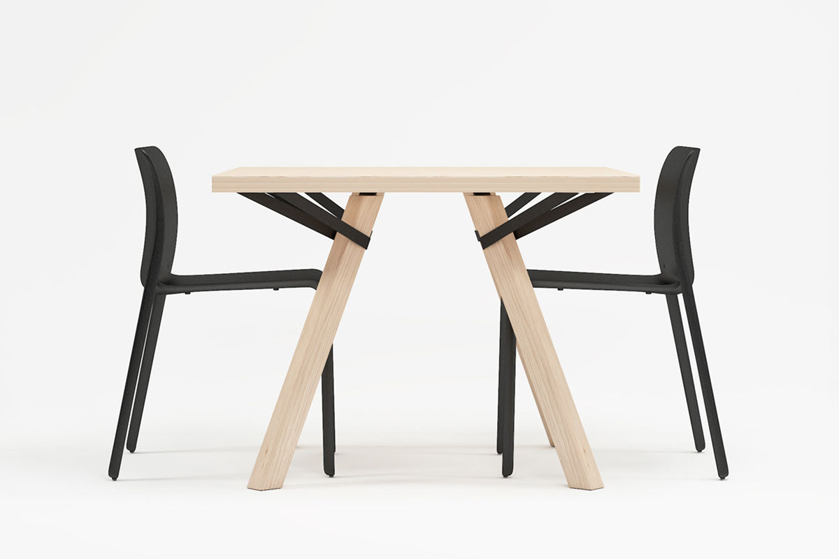 Mesa de Comedor Trigo Fijaciones Negras 4P - Medular Diseño Mesas de Comedor