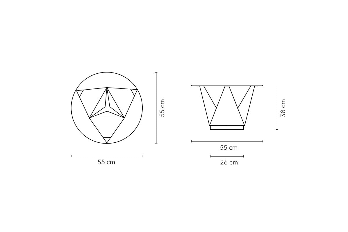 Mesa Tuca Circular Pequeña Blanca