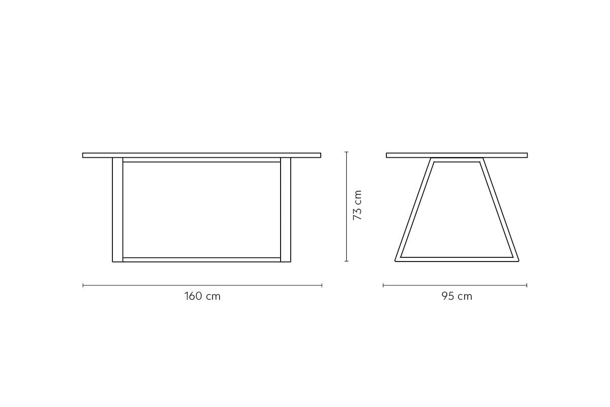 Mesa de Comedor Pablo Natural 6P Base Negra - Medular Diseño Mesas de Comedor