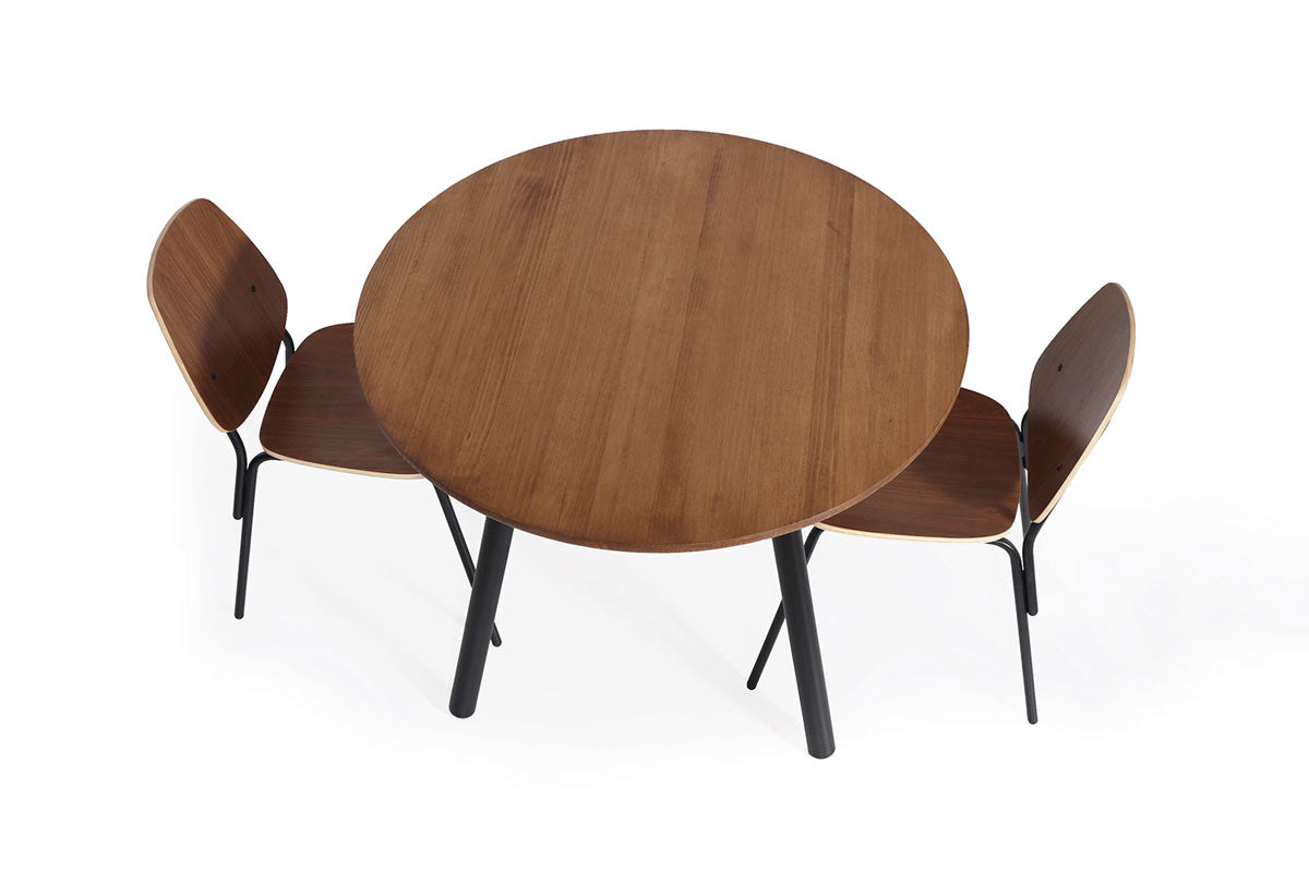 Mesa de Comedor Aula Nogal 4P - Medular Diseño Mesas de Comedor