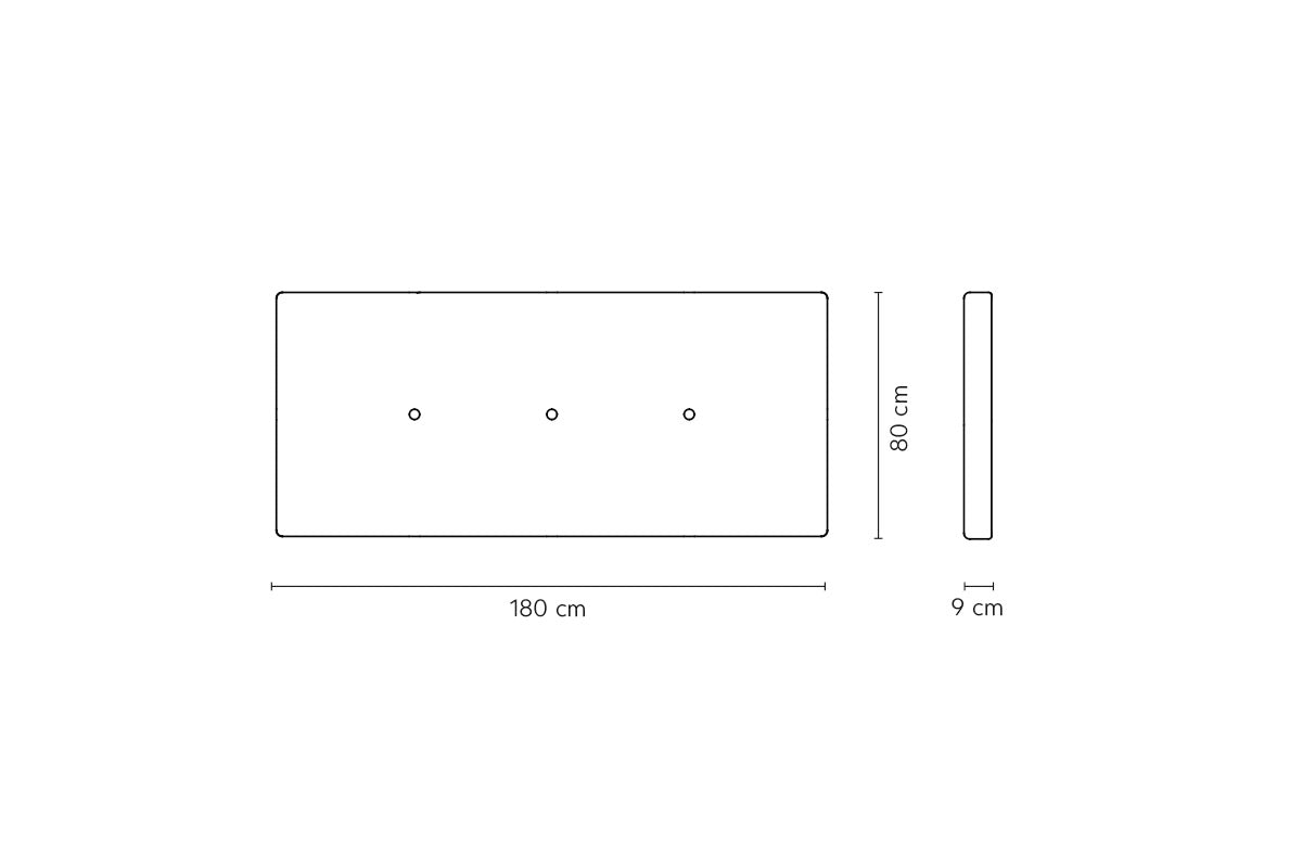 Respaldo Rapel Arena + 2 veladores Atacama Cocoa + Cómoda Atacama Cocoa - Medular Diseño Juegos de Dormitorio