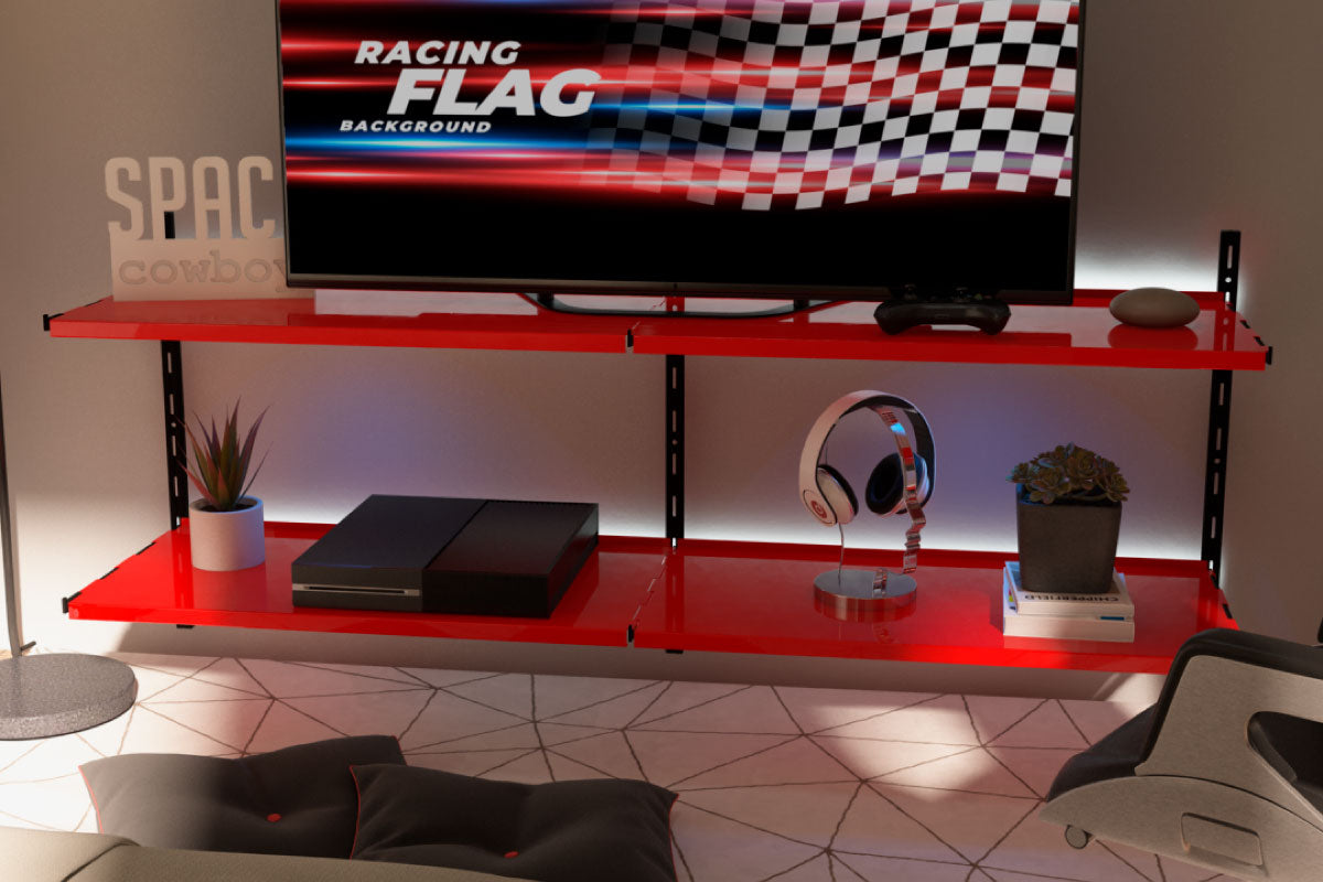 Repisa Graduable Dúo SG30 Rojo - Medular Diseño Repisa