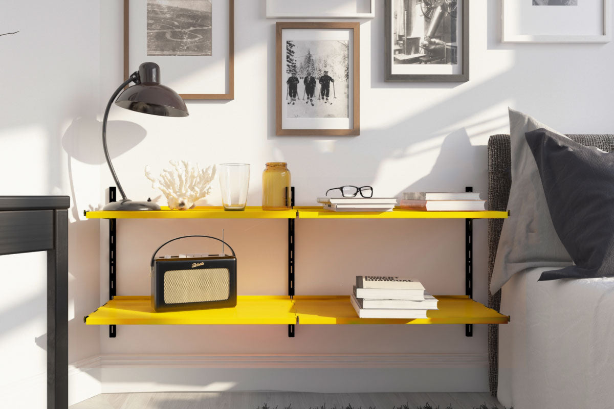 Repisa Graduable Dúo SG30 Amarillo Brillante - Medular Diseño Repisa