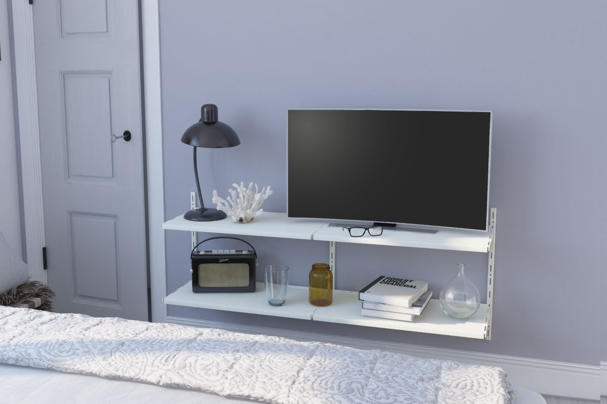 Repisa Graduable Dúo SG30 Blanco Cálido - Medular Diseño Repisa