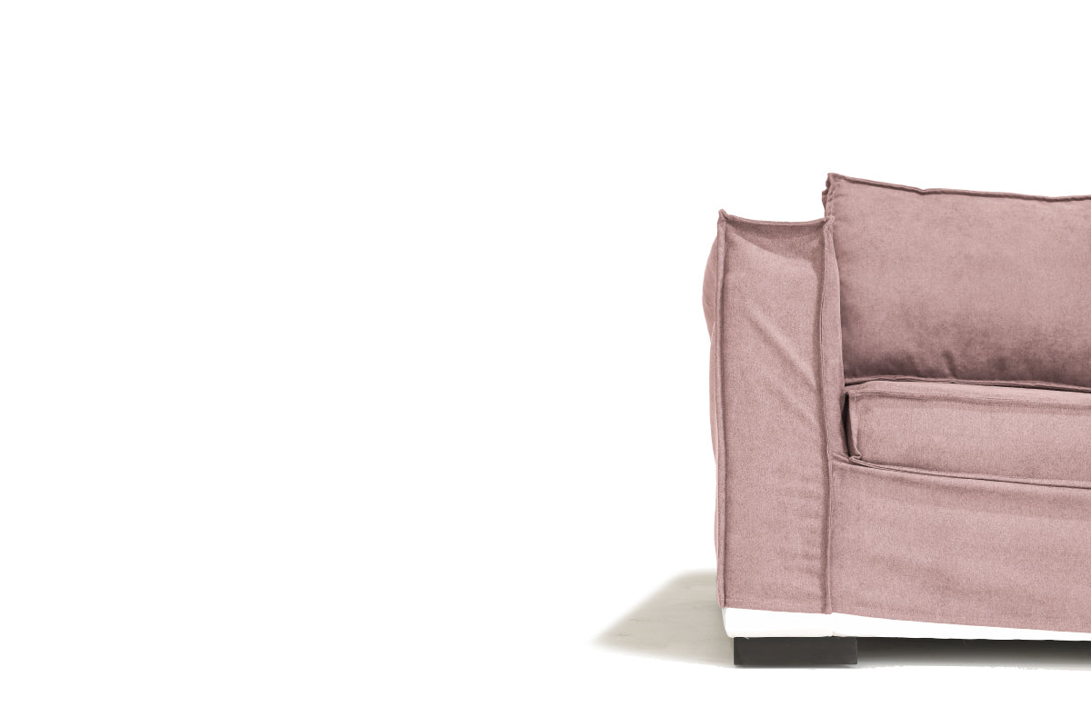 Sofá Trayken Funda Velvet Rosa - Medular Diseño Sofás