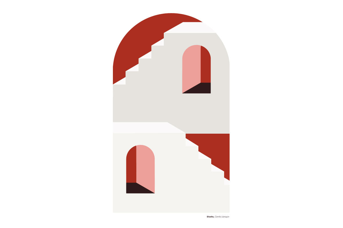 Cuadro Santorini Red por Camila Llanquin