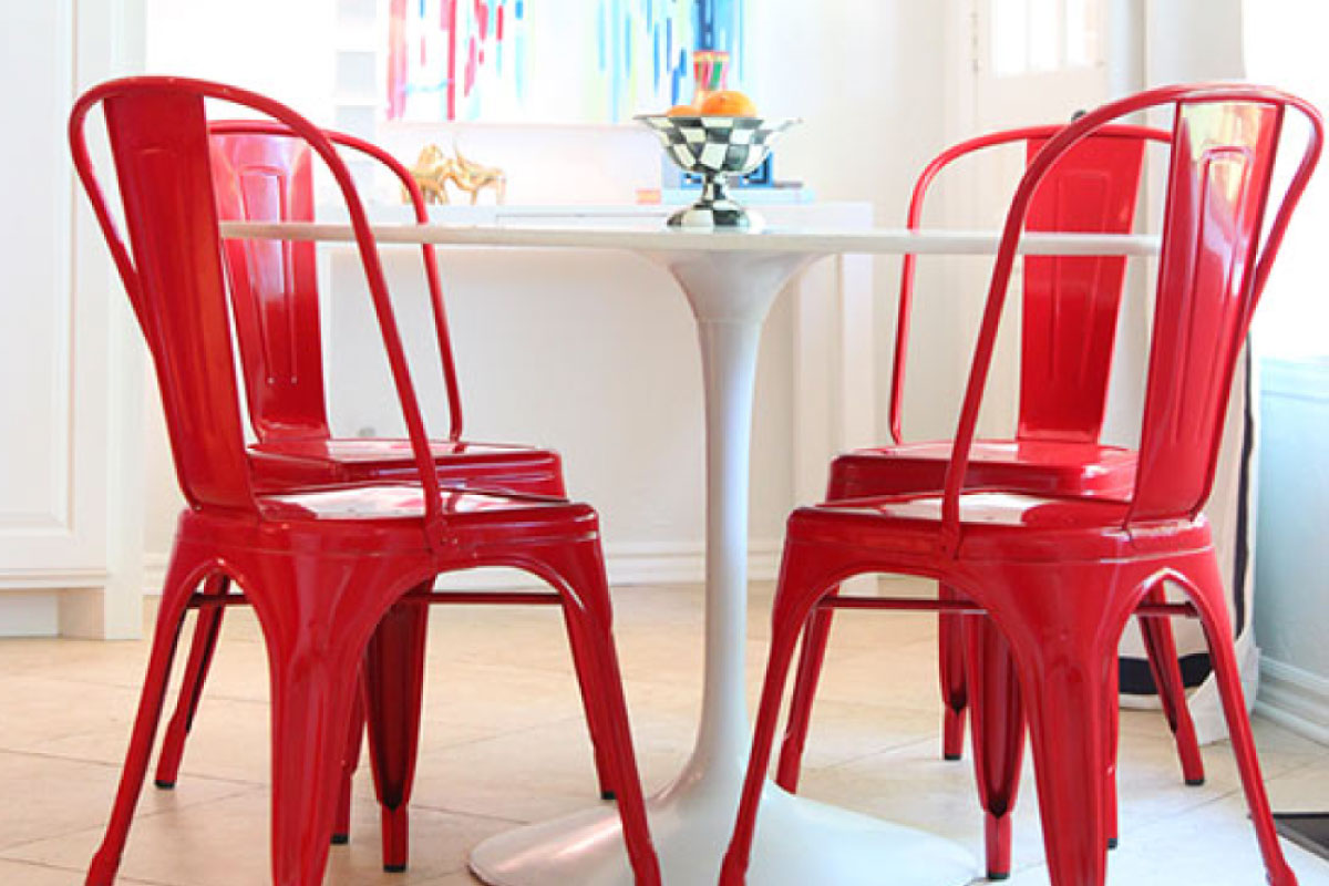 Silla Tolix Roja - Medular Diseño Sillas de interior