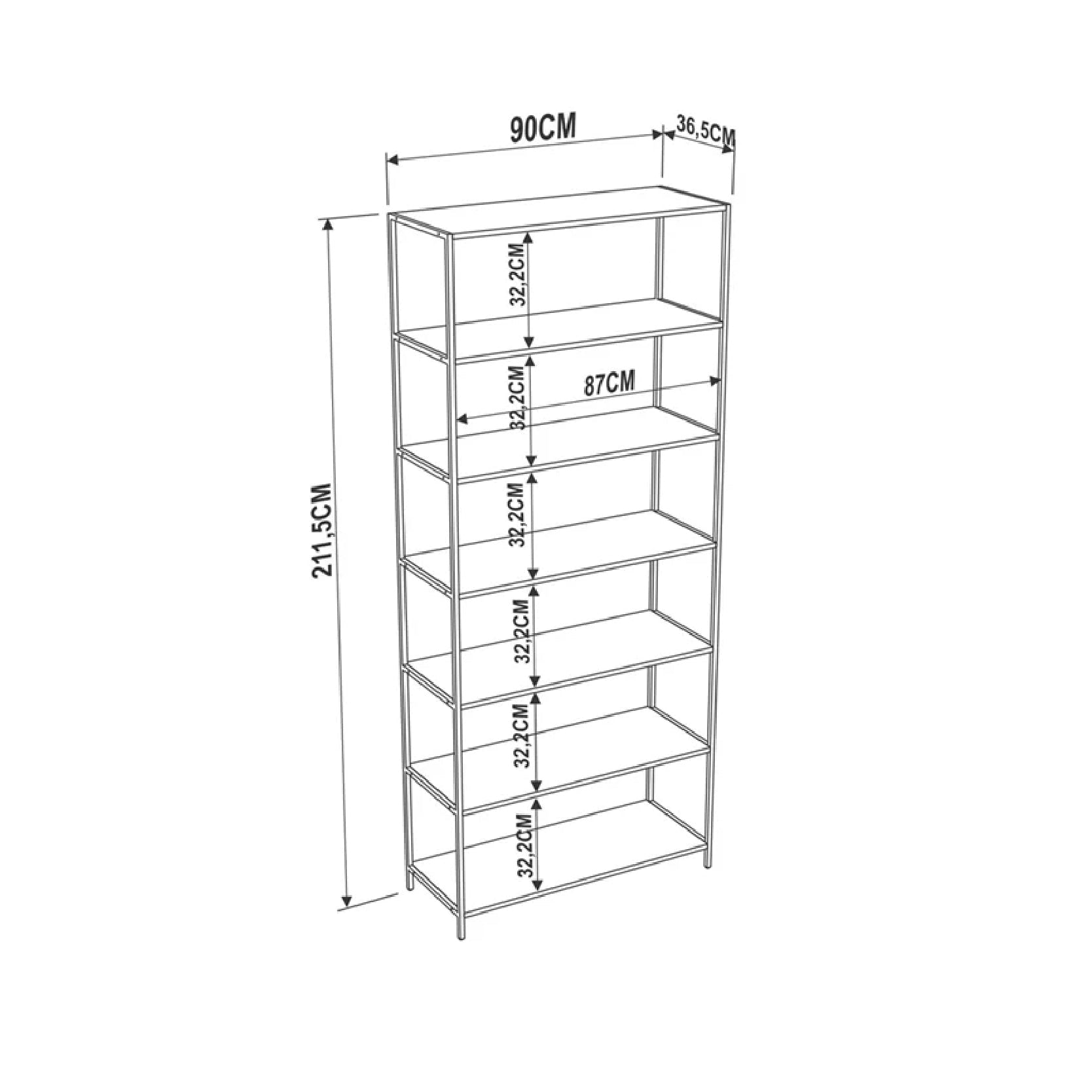Estante Steel Quadra L - Medular Diseño Libreros