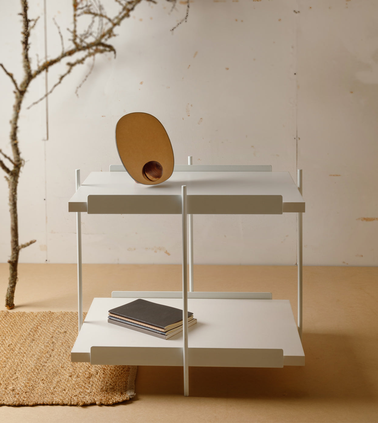 Mesa Trama 2 Blanco - Medular Diseño Mesa lateral