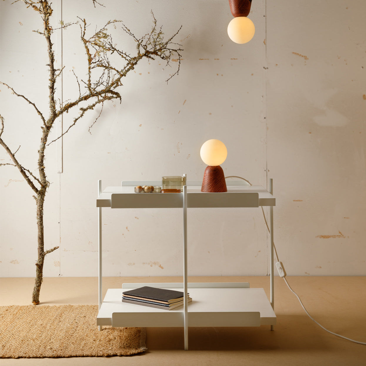 Mesa Trama 2 Blanco - Medular Diseño Mesa lateral
