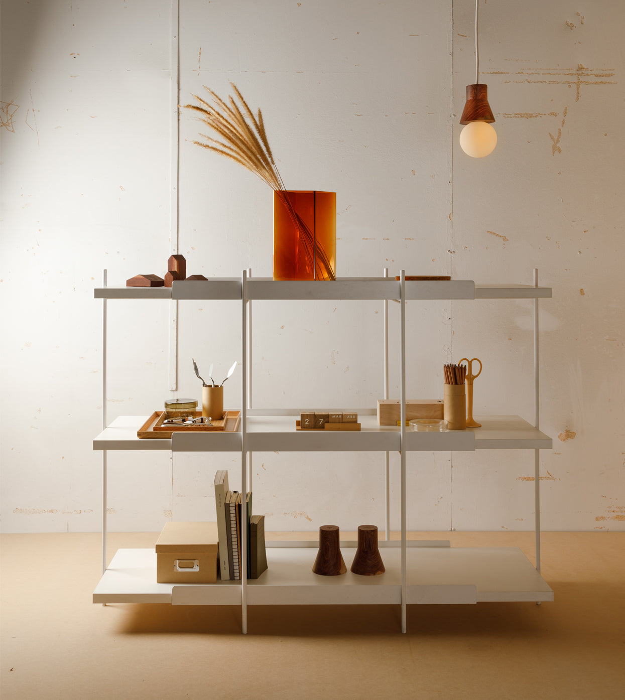 Estantería Trama 3 Blanco - Medular Diseño Libreros