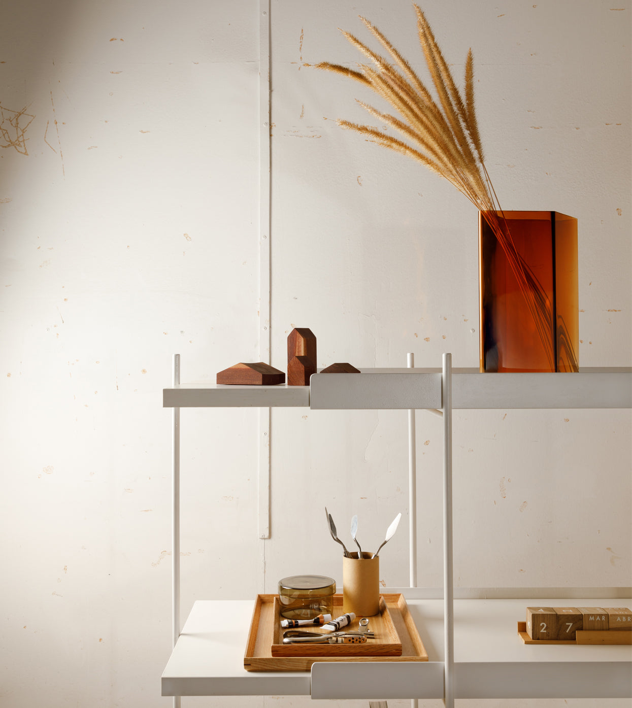 Estantería Trama 3 Blanco - Medular Diseño Libreros