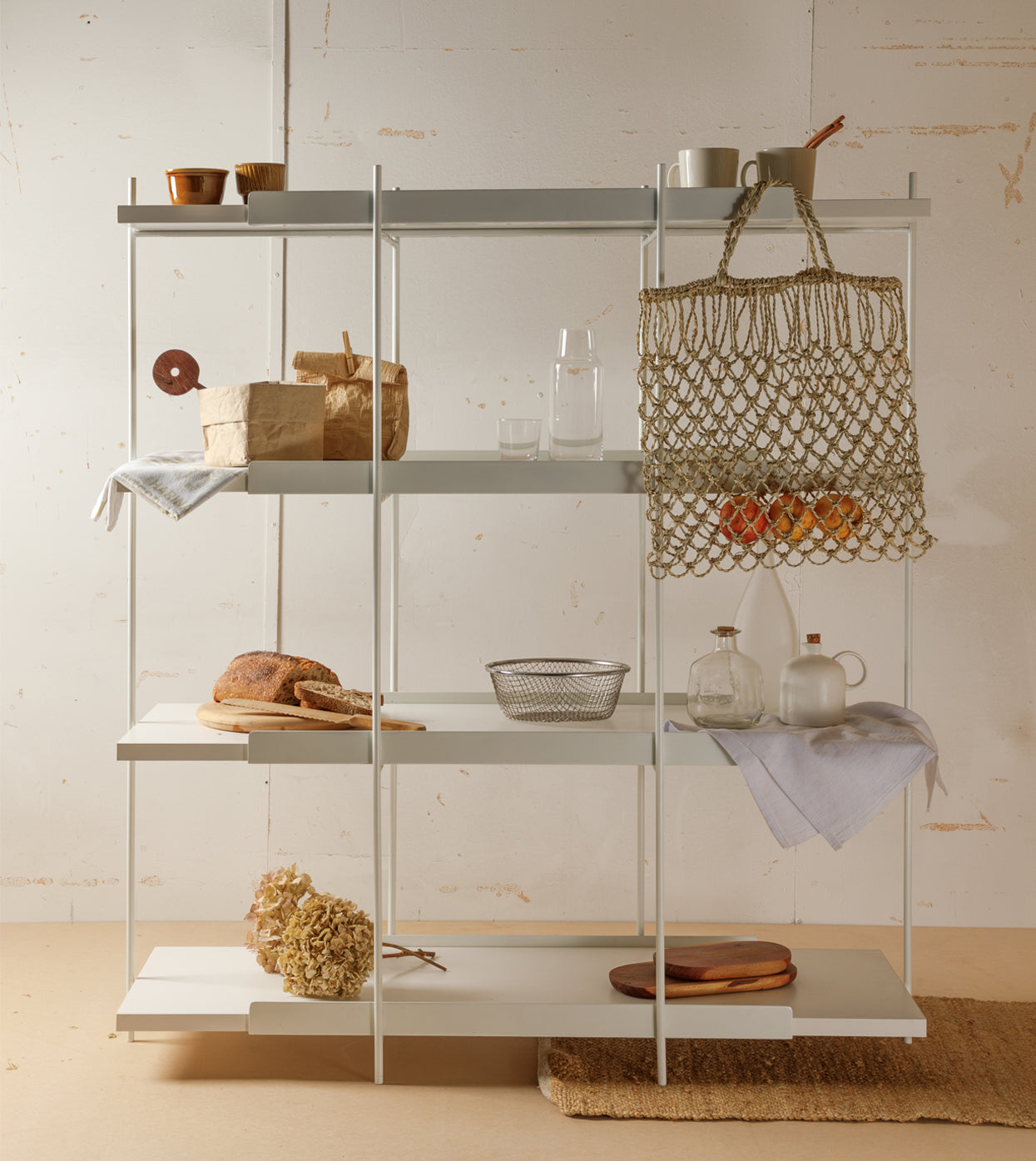 Estantería Trama 4 Blanco - Medular Diseño Libreros