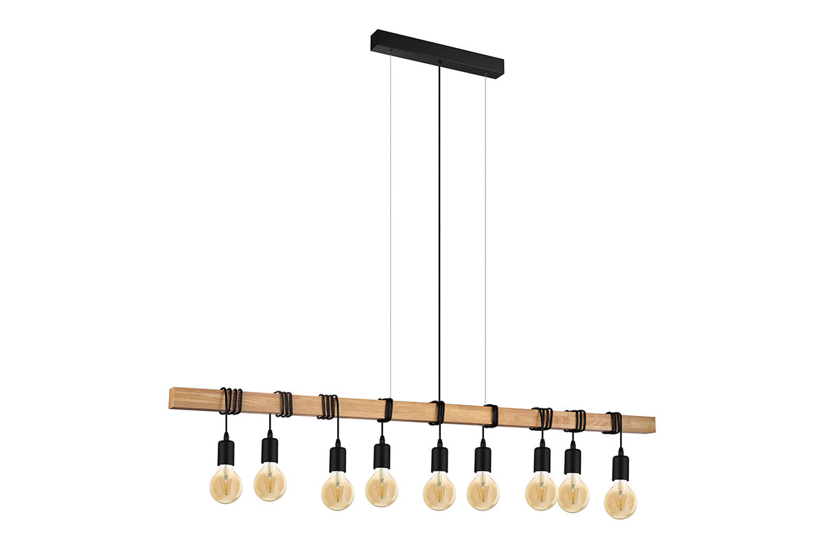 Lámpara Colgante TownShend Negro 9 FC - Medular Diseño Lamparas