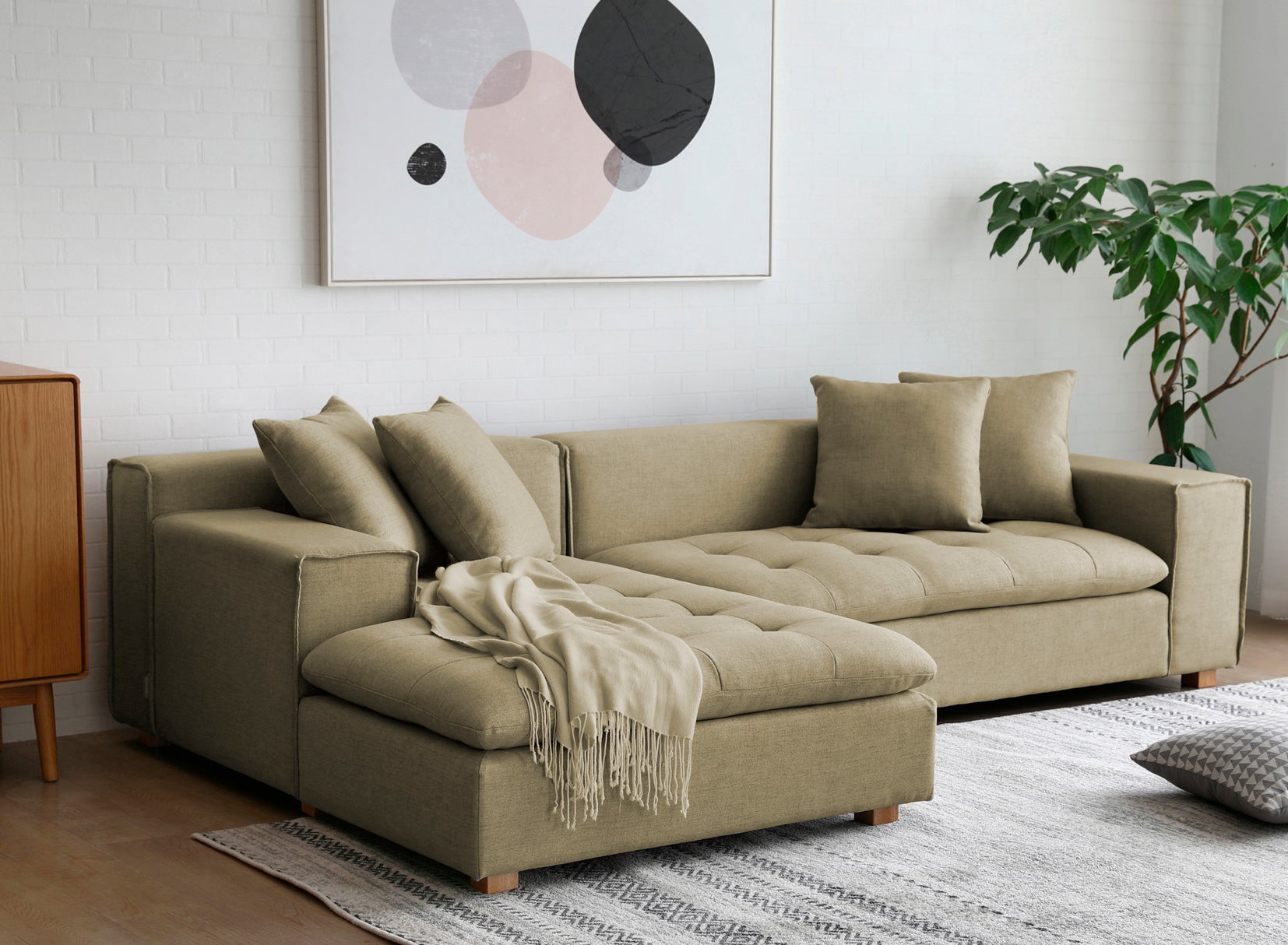 Sofá Forma Seccional Izquierdo Arena - Medular Diseño Sofás