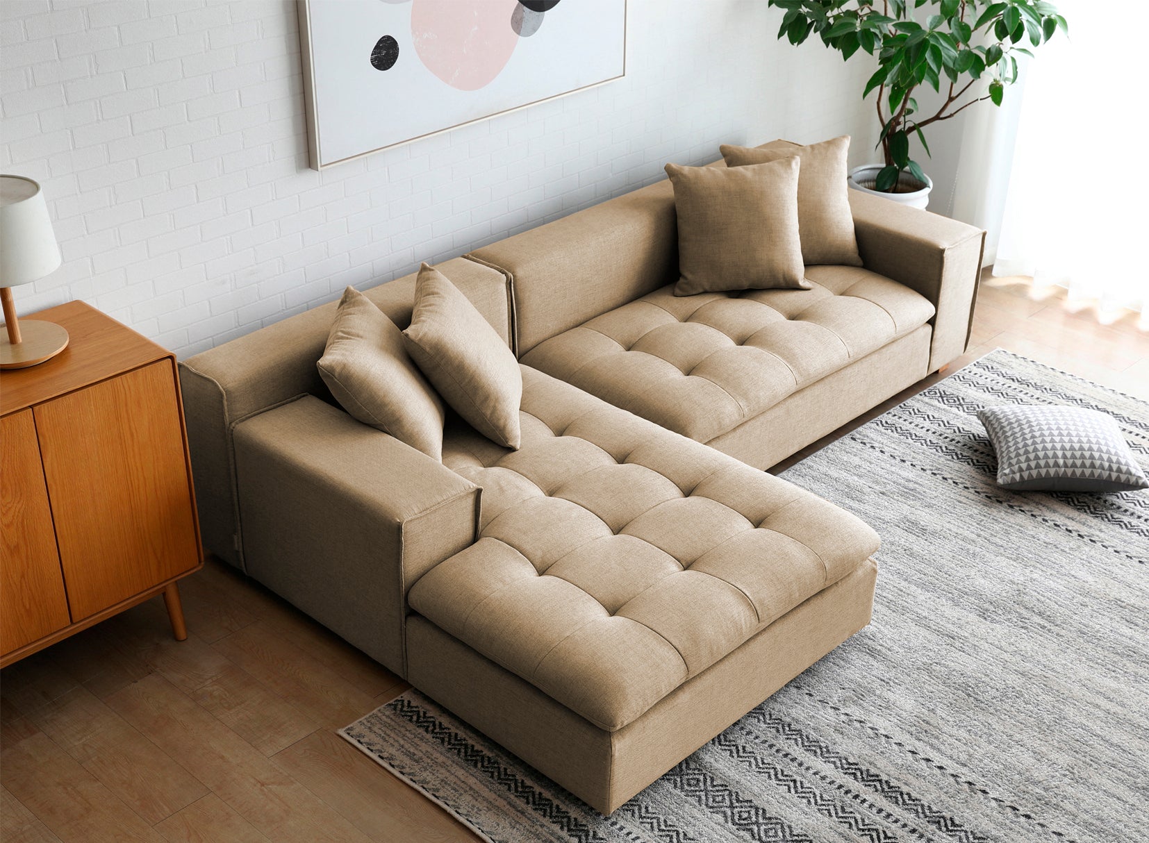 Sofá Forma Seccional Izquierdo Arena - Medular Diseño Sofás