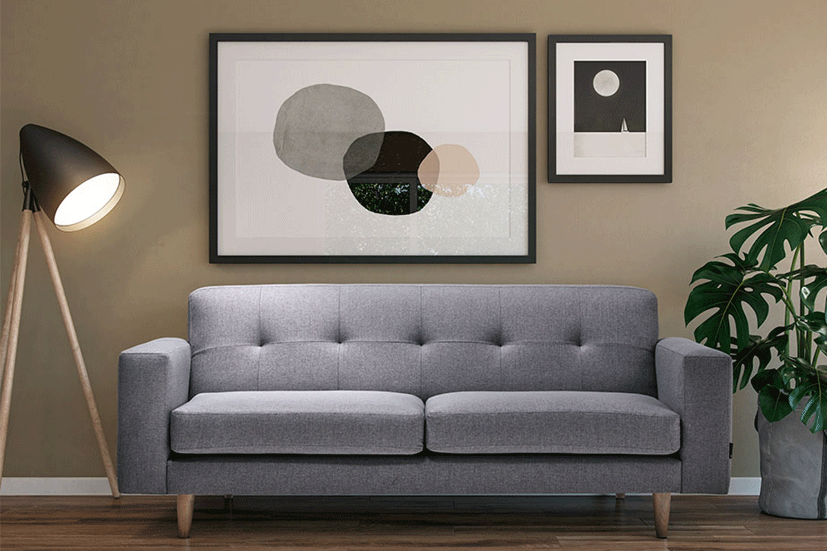 Sofá Atolón Gris Acero 3 cuerpos - Medular Diseño Sofás