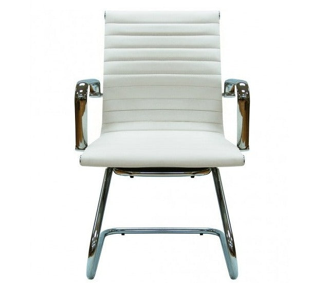 Silla visita Bishop fija blanca - Medular Diseño Sillas de Escritorio