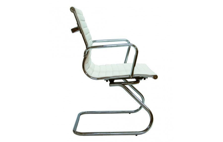 Silla visita Bishop fija blanca - Medular Diseño Sillas de Escritorio