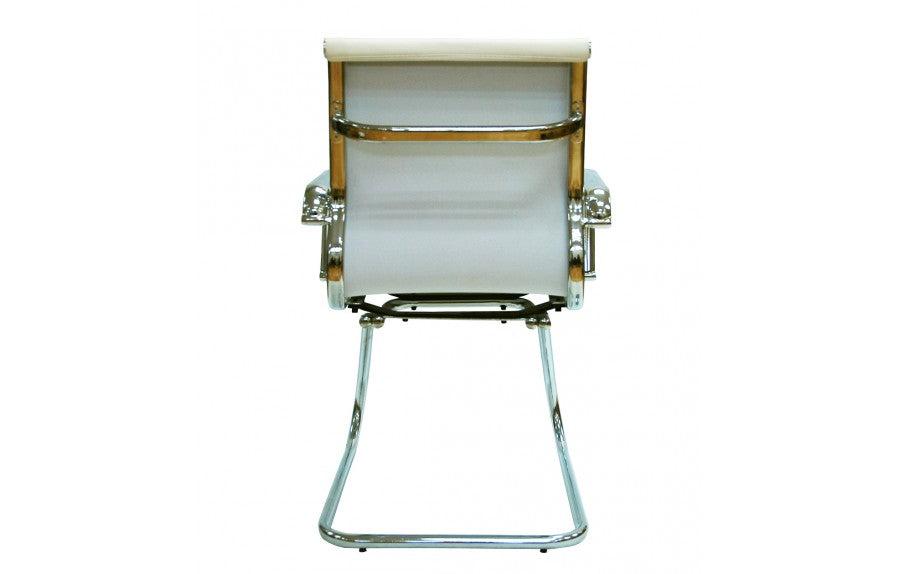 Silla visita Bishop fija blanca - Medular Diseño Sillas de Escritorio