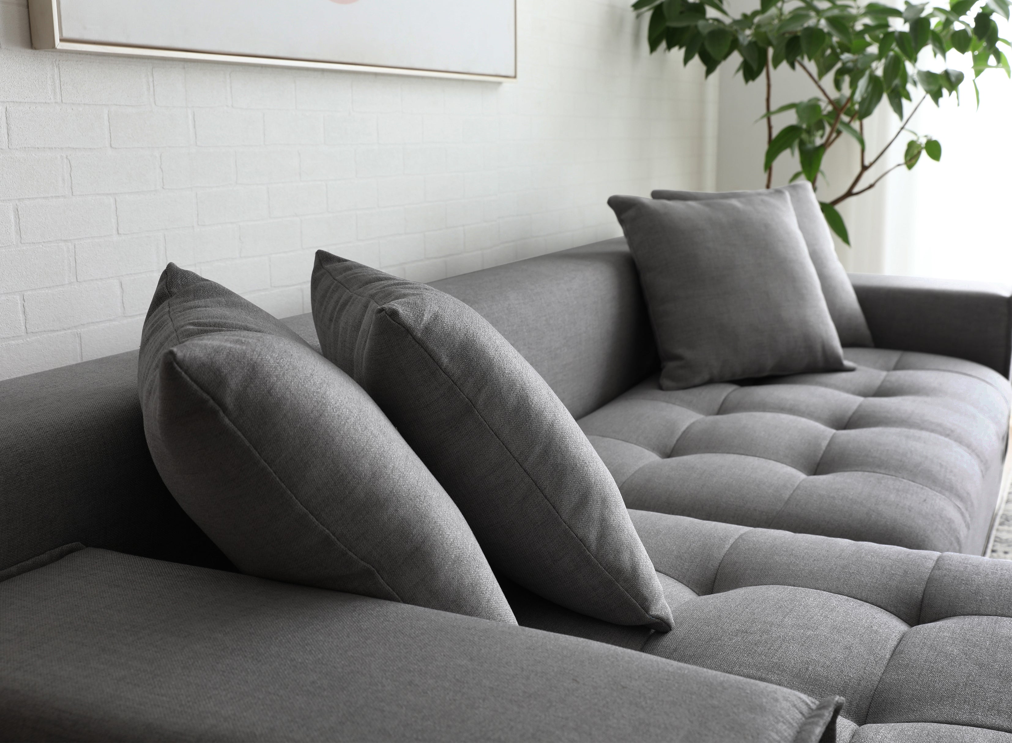 Sofá Forma Seccional Izquierdo Grafito - Medular Diseño Sofás