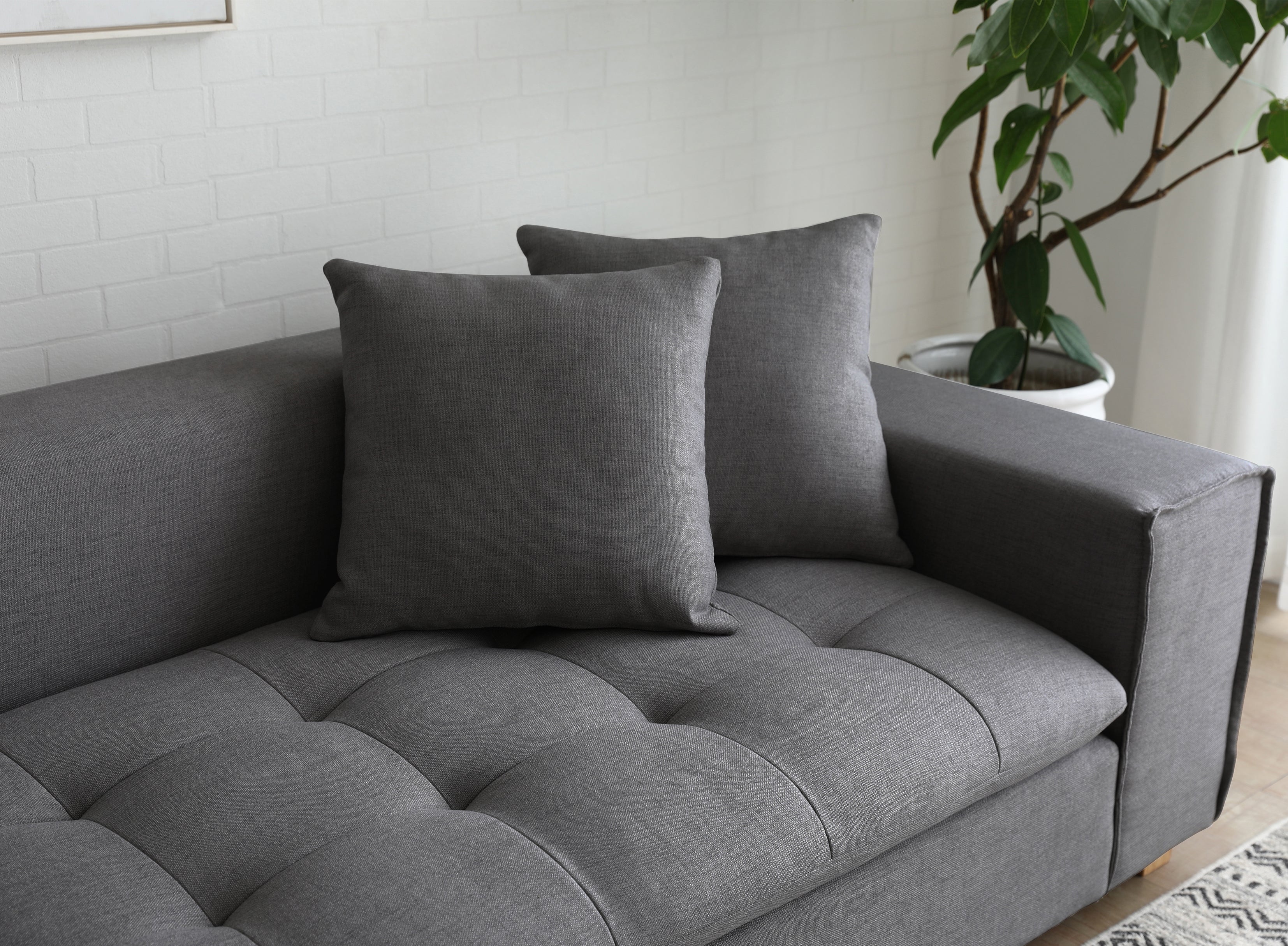 Sofá Forma Seccional Izquierdo Grafito - Medular Diseño Sofás